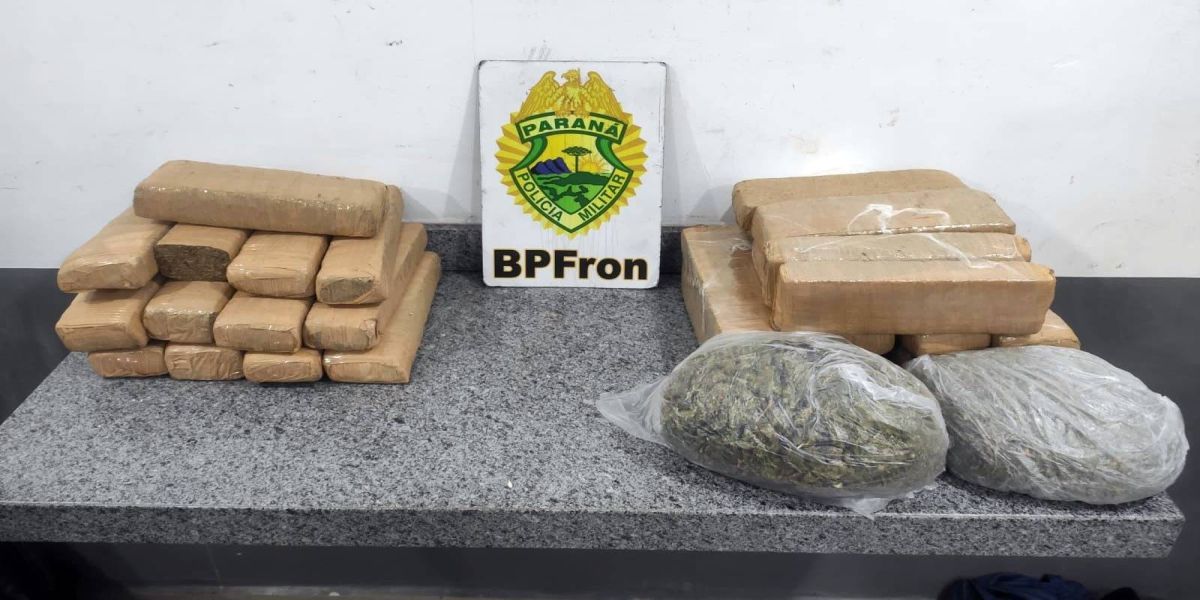 Duas pessoas são detidas com 21 quilos de maconha em ônibus na rodoviária de Cascavel