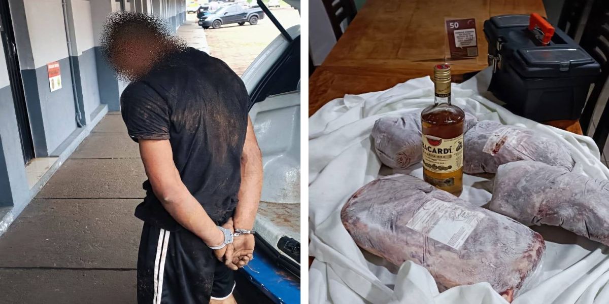 Homem é preso após invadir e furtar carnes de churrascaria na BR-277