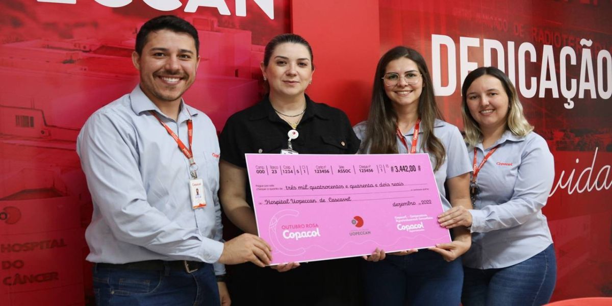 Uopeccan recebe doação de R$ 3,4 mil da Copacol