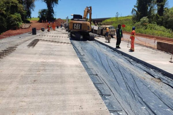 78% das obras de duplicação do Contorno Oeste de Cascavel já estão executadas