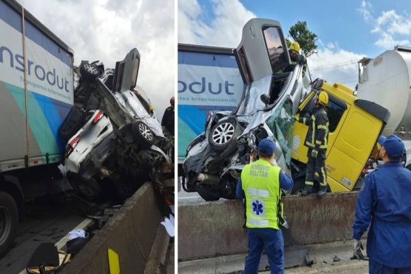 Tragédia: Acidente com oito veículos deixa dois mortos na BR-101