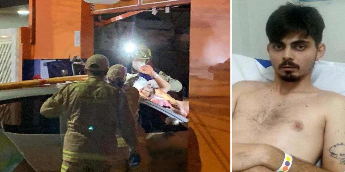 Jovem que teve perna amputada após ser prensado por carro contra loja pede ajuda para recomeçar