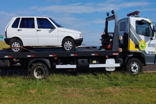 Imagem referente a notícia: Loja de Celulares é furtada em Santa Tereza do Oeste; Carro usado no crime foi furtado em Cascavel