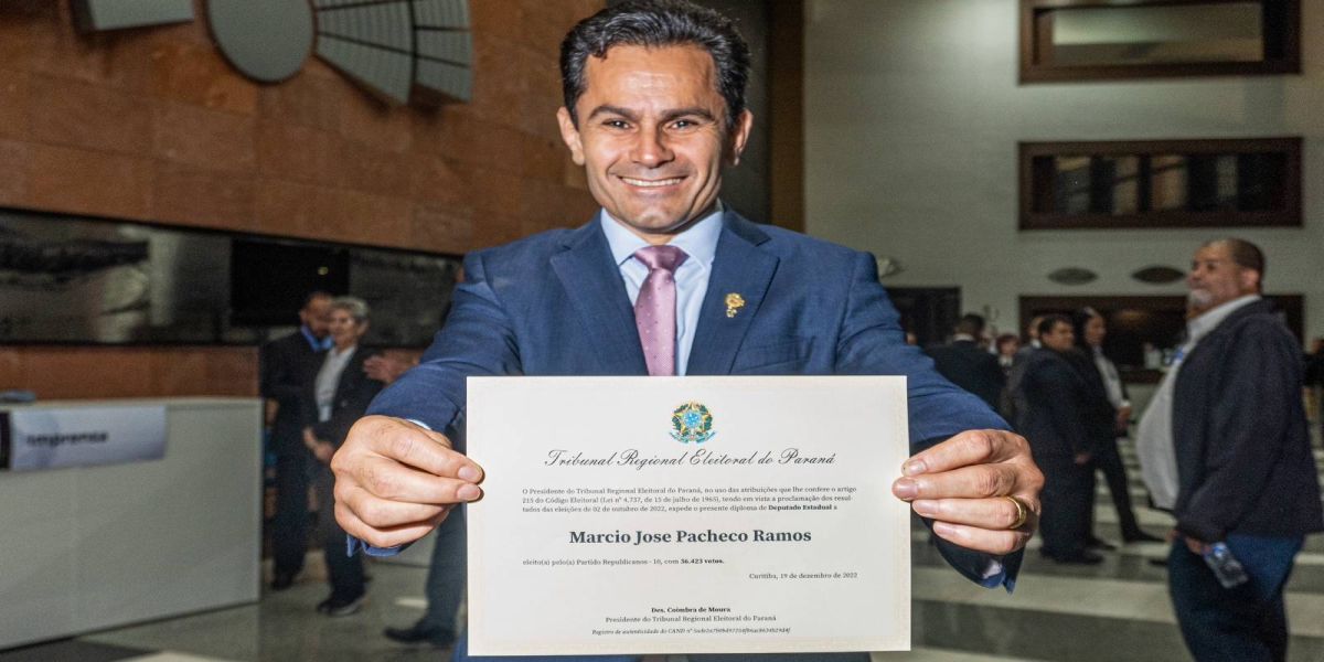 Marcio Pacheco é diplomado deputado estadual pelo TRE-PR