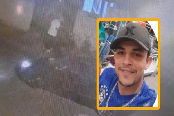 Imagem referente a notícia: Câmera de segurança registra homem morto pela esposa, sendo socorrido em Sarandi
