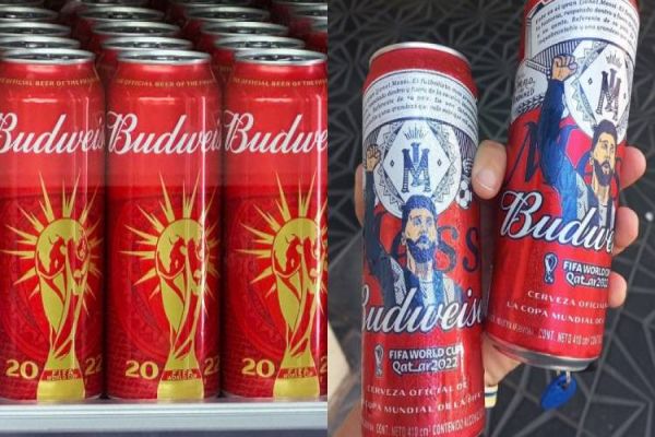 Budweiser entrega cervejas da Copa à Argentina e personaliza embalagem com rosto de Messi