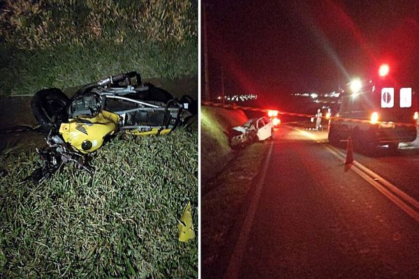 Motociclista de 48 anos morre após colisão frontal na PR-180 no distrito de Central Santa Cruz
