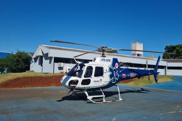 Aeromédico transporta paciente de Toledo à UTI de Chopinzinho