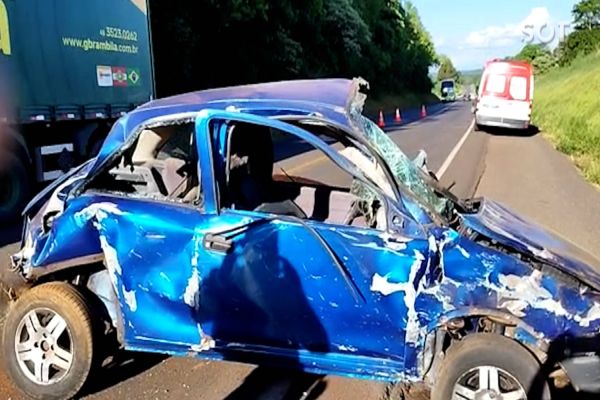 Imagem referente a notícia: Homem fica em estado grave em acidente na PRC-280