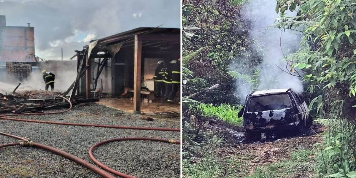 Chacina: Seis paranaenses são mortos carbonizados dentro de carro em Santa Catarina