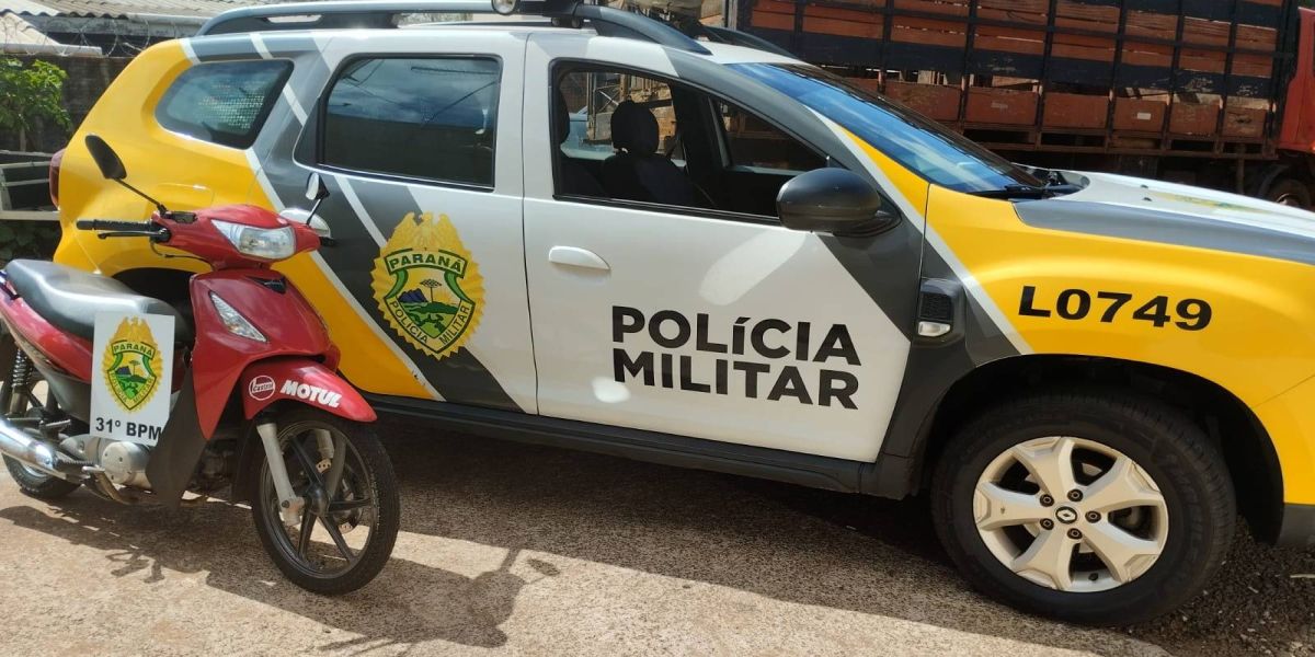 Menor é apreendido embriagado, com motoneta irregular em Terra Roxa