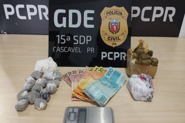 Homem é preso em flagrante por tráfico de drogas e com mandado em aberto no Bairro São Cristóvão