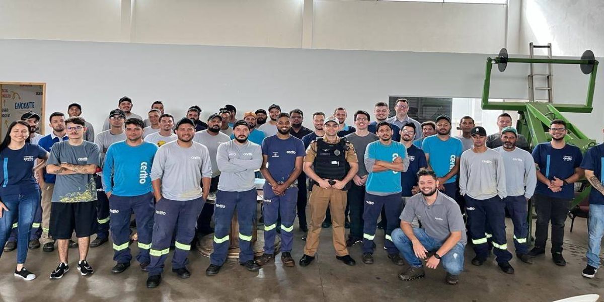 Polícia Militar realiza ação da "Campanha Educativa no Trânsito" na empresa de Certto Telecom