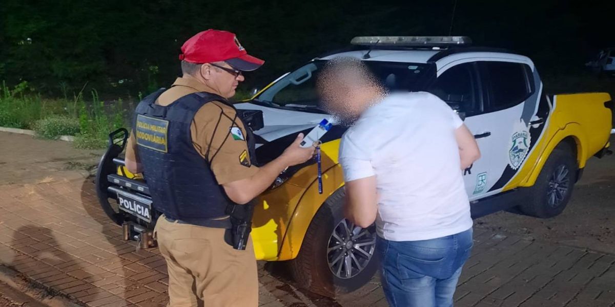 Jovem de 26 anos é detido pela PRE por embriaguez ao volante na PR-180 em Cascavel
