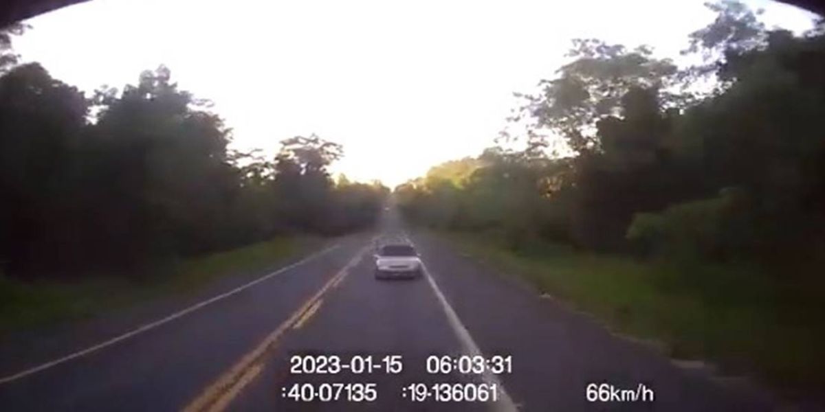 Vídeo mostra momento da colisão entre carreta e carro que matou pais e 4 filhos na BR-101
