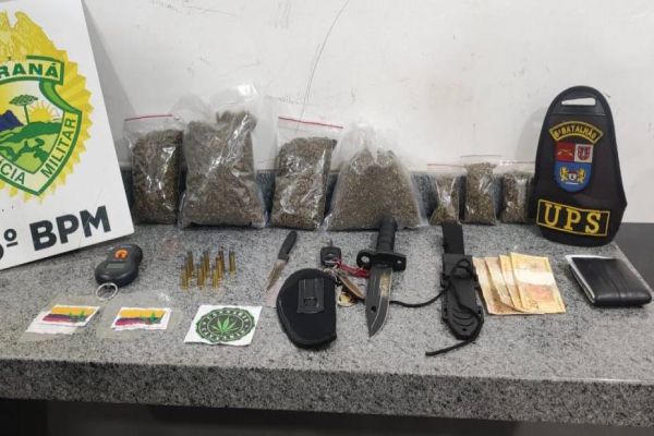 Casal é preso por tráfico de drogas e com munições de calibre .38 na Av. Barão do Rio Branco