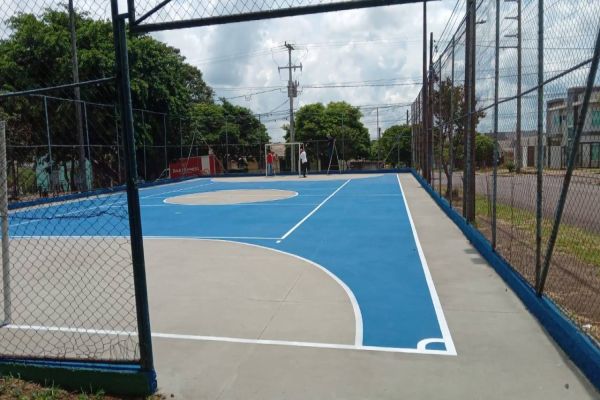 Quadra de esporte e academia do Aclimação são revitalizadas em Cascavel