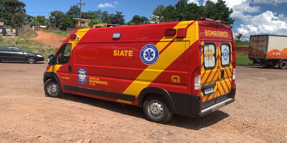 Ciclista sofre contusão em tórax após queda na BR-369 em Cascavel