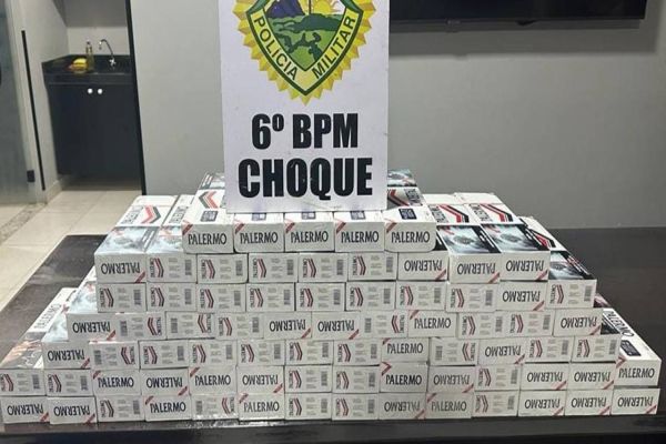 Polícia Militar apreende cigarro contrabandeados na Praça de Pedágio Céu Azul