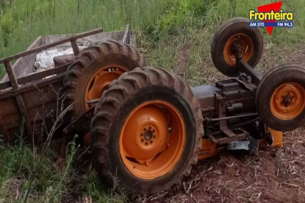 Idoso morre em acidente com trator no interior de Palma Sola