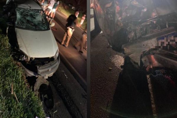 Seis pessoas ficaram em estado grave em colisão frontal na PRC-280