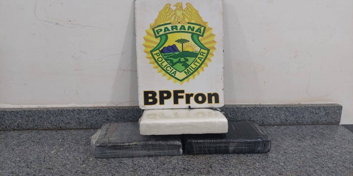 Homem é detido pelo BPFron com mais de 3 kg de cocaína em Santa Tereza do Oeste
