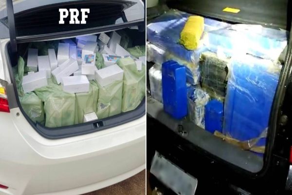 Imagem referente a notícia: Noite movimentada na fronteira, PRF apreende 467 kg de maconha, após acompanhamento tático