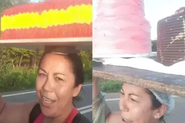Confeiteira equilibra bolos em entregas de moto e viraliza