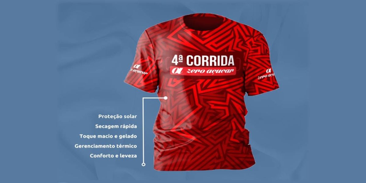 Tecidos tecnológicos serão utilizados em camisetas da Corrida Zero Açúcar