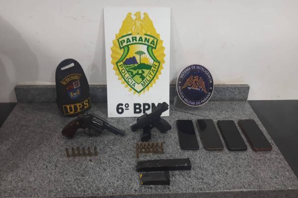 Quatro pessoas são detidas com armas de fogo ilegais em Cascavel