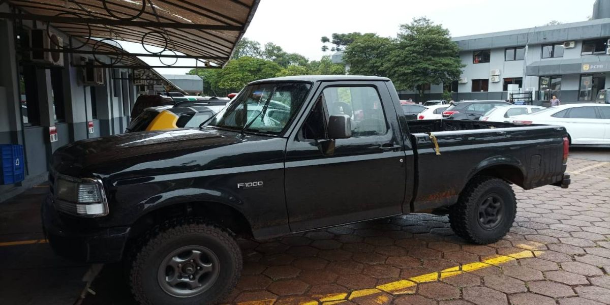 Homem é detido pela PM com caminhonete furtada e entorpecente no bairro Maria Luiza
