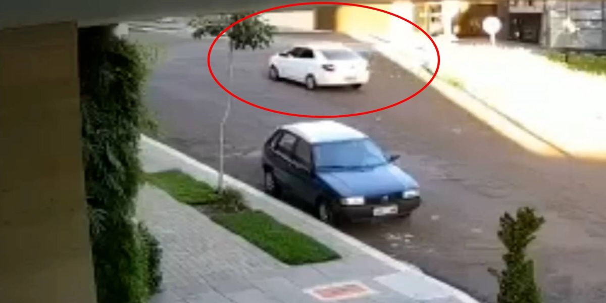 Acidente de trânsito é flagrado por câmera de segurança no bairro Country em Cascavel