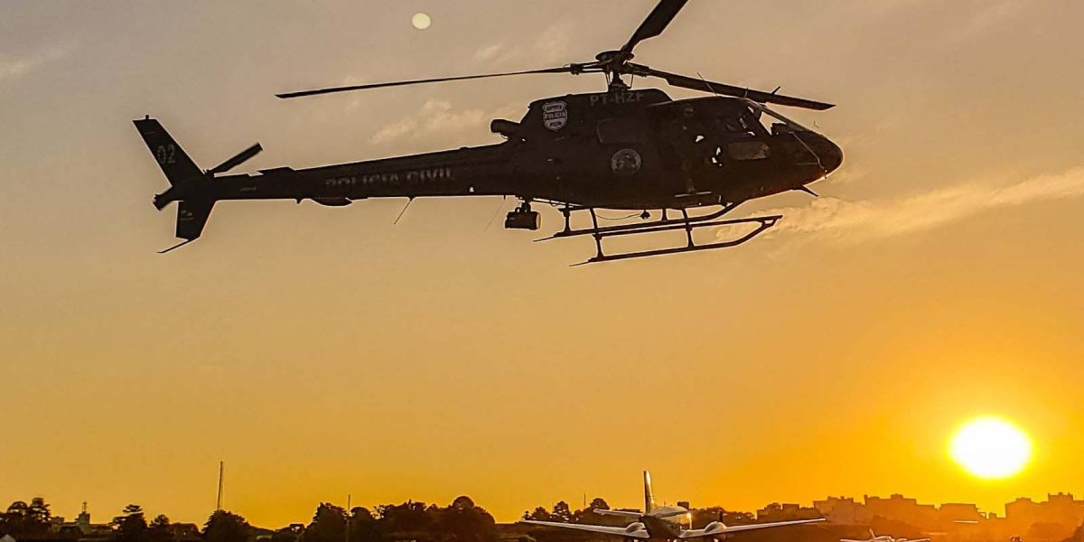 Com reforço operacional, missões aéreas da Polícia Civil aumentaram 39% em 2022