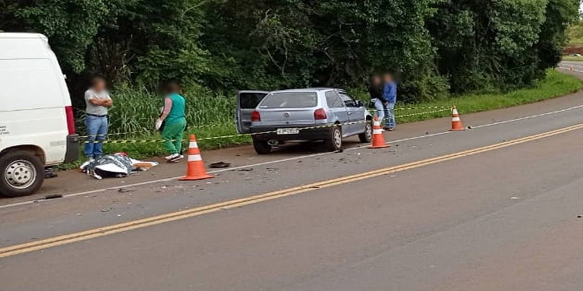 Acidente fatal na BR-277: Homem não habilitado morre em colisão entre carro e moto em Cantagalo