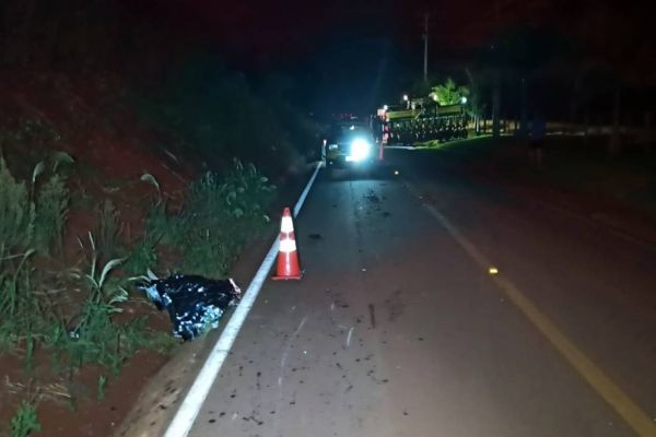 Acidente entre moto e máquina agrícola deixa uma vítima fatal em Toledo