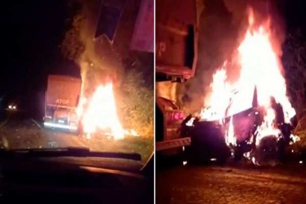 Pessoa morre carbonizada em acidente na BR-277 em Céu Azul