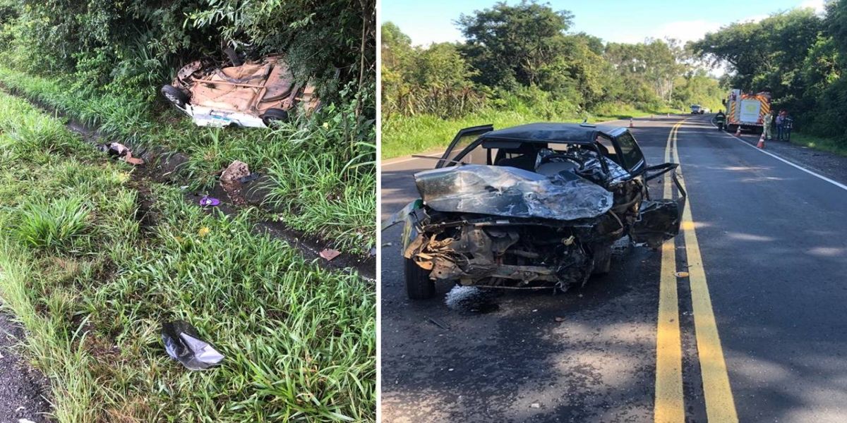 Duas pessoas morrem em violenta colisão na BR-376 no Paraná