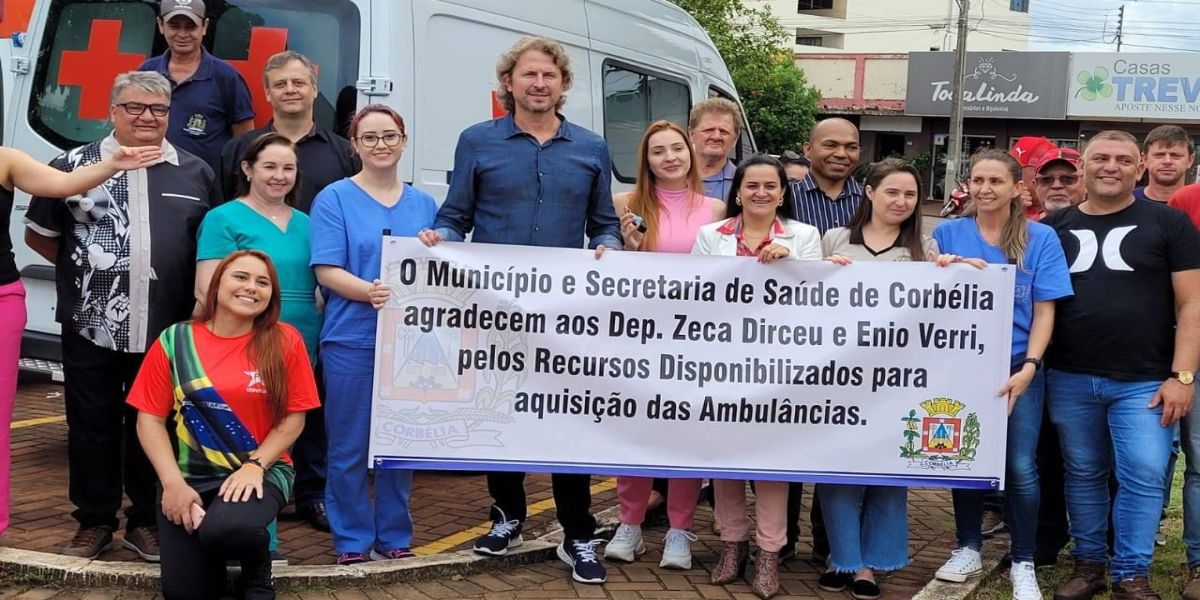 Deputado Federal Zeca Dirceu entrega nova ambulância ao município de Corbélia