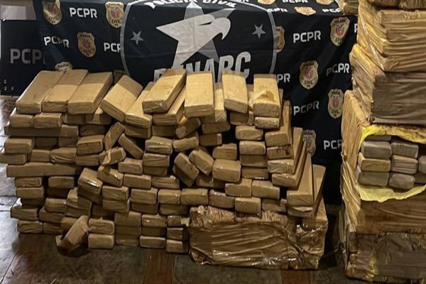 Imagem referente a notícia: Denarc apreende mais de uma tonelada de maconha em caminhão em Cascavel