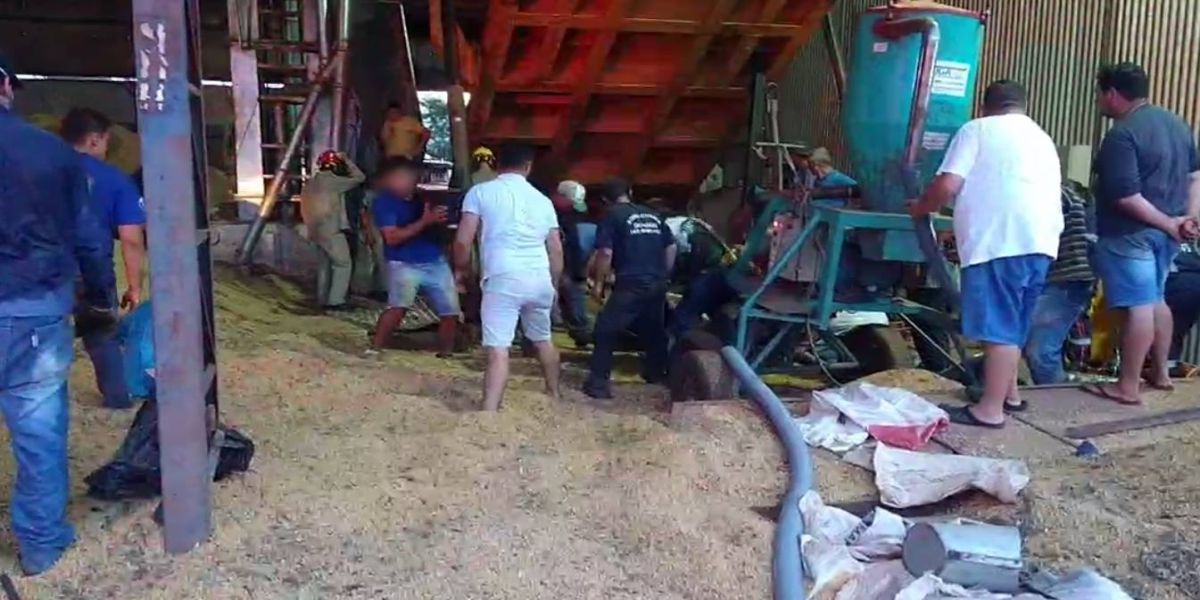 Trabalhador morre soterrado por grãos de soja em cerealista em Santa Lúcia