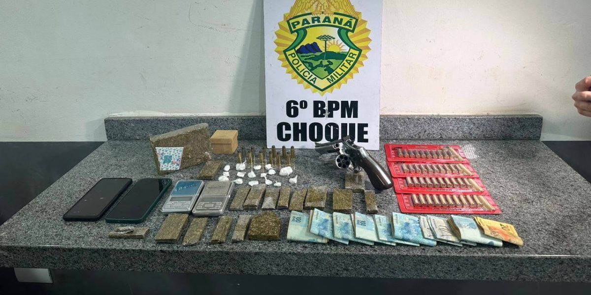 Drogas, munições e arma de fogo são encontrados em residência no bairro Morumbi