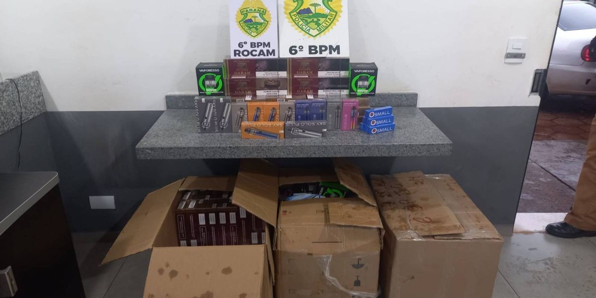 Vereador Policial Madril e equipe da ROCAM apreendem produtos de origem estrangeira em Cascavel