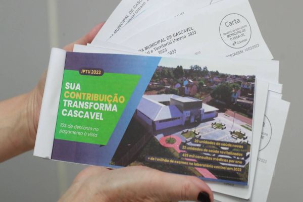 Começa a distribuição de carnês de IPTU em Cascavel