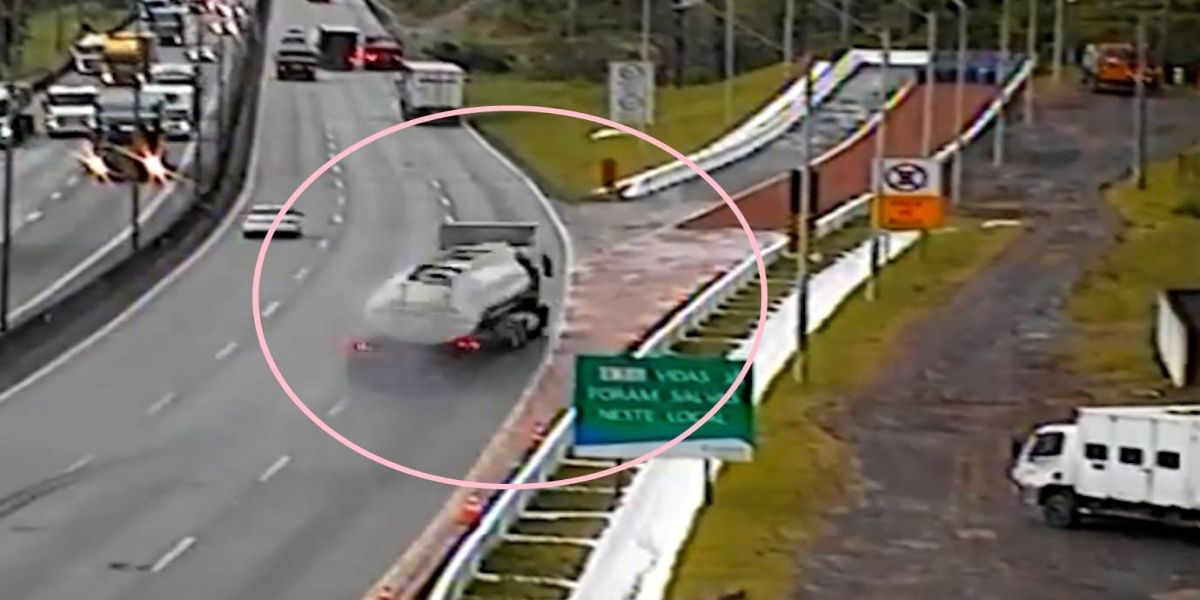 Motorista evita uma tragédia ao usar área de escape na BR-376, em Guaratuba