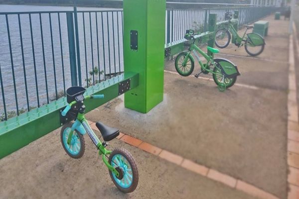 Lago Municipal ganha estação infantil de bicicletas compartilhadas