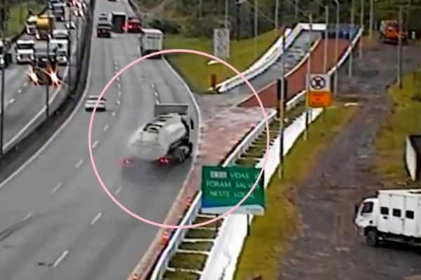 Motorista evita uma tragédia ao usar área de escape na BR-376, em Guaratuba