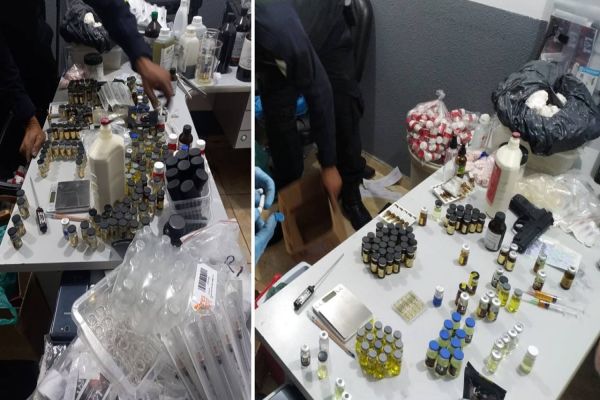 Imagem referente a notícia: GM descobre laboratório clandestino de anabolizantes durante atendimento a homem em surto