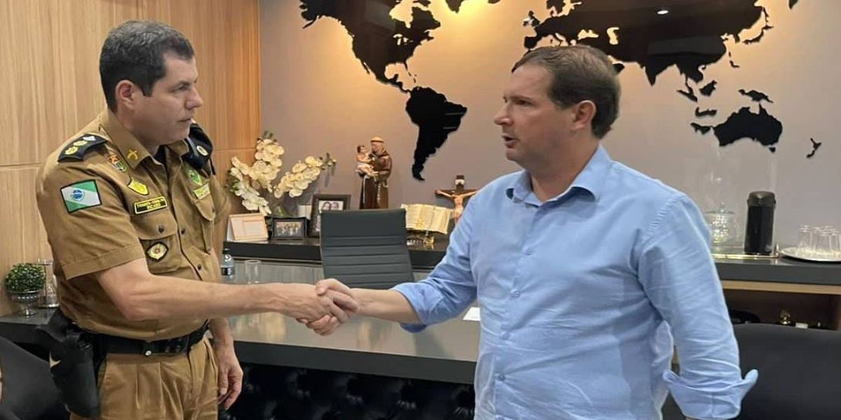 Comandante do 31º Bpm visita Deputado Marcel Micheletto