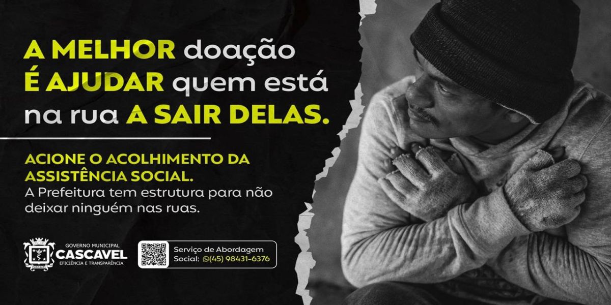 Prefeitura tem ampla rede de acolhimento para dar assistência completa a pessoas em situação de rua