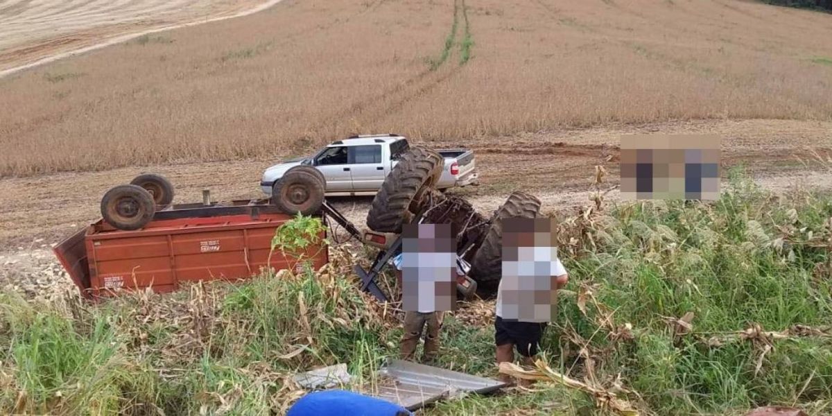 Agricultor de Candói fica ferido em acidente com máquina agrícola